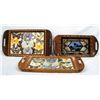 Image 1 : 3 Marquetry Trays With Butterfly Displays