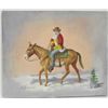 Image 1 : Acrylic Painting Santa on Mule - Helen Goodwine