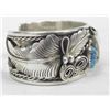 Image 4 : Navajo Sterling Turquoise Coral Claw Bracelet