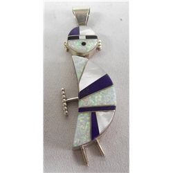 Zuni Inlaid Sun God Maiden Pendant - M Spencer
