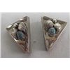 Image 1 : Navajo Sterling Silver Turquoise Collar Tips