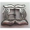 Image 2 : Navajo Sterling Silver Belt Buckle 12 Conchos