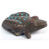 Image 4 : Zuni Carved Frog With Turquoise Inlay