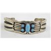 Image 2 : Navajo Sterling Turquoise Bracelet- R. Martinez