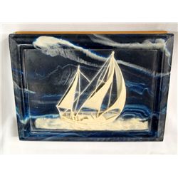 Vintage Dante' Walnut Marble Top Jewelry Box