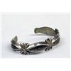 Image 2 : Navajo Pawn Sterling Silver Sandcast Bracelet