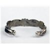 Image 3 : Navajo Pawn Sterling Silver Sandcast Bracelet