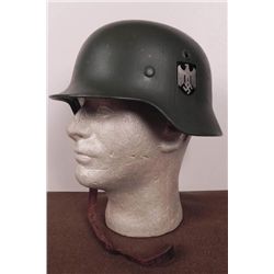 ORIGINAL M40 NAZI HELMET-ORIGINAL LINER & CHINSTRAP
