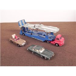 VINTAGE CORGI VEHICLES--2 PC CAR TRANSPORTER-JAMES BOND