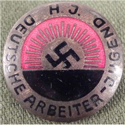 NAZI HITLER YOUTH RARE EARLY MEMBERSHIP WORKERS BADGE