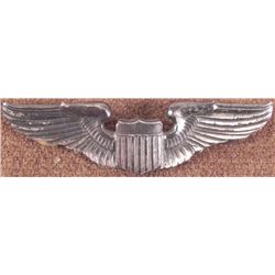 WWII USAAF-AIR FORCE PILOT WINGS-STERLING-CRIMP BACK