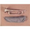 Image 2 : WWI U.S. BRASS ARMY BUGLE W/ORIG STORAGE BAG