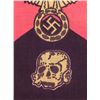 Image 2 : NAZI SS HEADQUARTERS FLAG W/SWASTIKA & SKULL REPRO