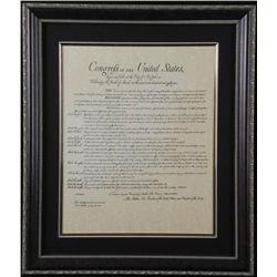 United States U.S. Bill of Rights Antiqued Framed Print