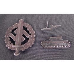 NAZI GROUP-ALL ORIG--SA SPORTS BADGE-LUFT GULL & PANZER
