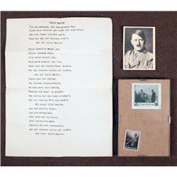 PHOTO OF HITLER, STAMPS/FRAMED-LILLI MARLEN FROM NAZI