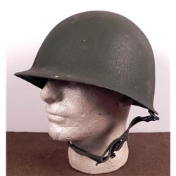 WWII M1 COMBAT HELMET-OD-SAND TEXTURE-CLAW & BALL CHINS