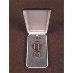 CASED U.S. NAVY SERVICE MEDAL W/RIBBON BAR & LAPEL BAR