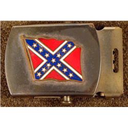 VINTAGE CIVIL WAR CONFEDERATE FLAG US BRASS BELT BUCKLE