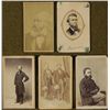 5 Antique CDV Photographs Men w/ Beards & Moustaches