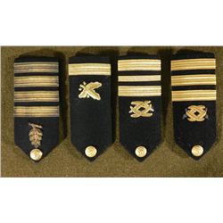 4 ORIGINAL US NAVY SHOULDER BOARDS ALL DIFFERENT -NICE