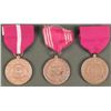 2 U.S. NAVY MEDALS & GOOD CONTACT MEDALS W/ RIBBONS