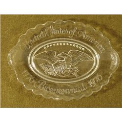 US BICENTENNIAL 1776-1976 GLASS PLATTER