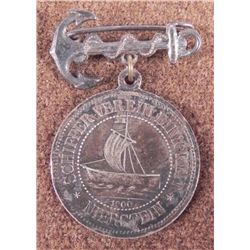 1900 IMPERIAL GERMAN NAVAL MEDAL-SILVER"SCHIFFERVEREIN