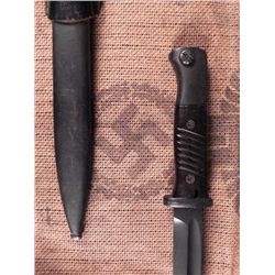 NAZI DISPLAY WITH ORIG K98 BAYONET & FROG EAGLE