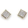 Image 1 : Genuine 0.15 ctw Diamond Square Invisible Earring  14k