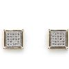 Image 2 : Genuine 0.15 ctw Diamond Square Invisible Earring  14k