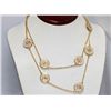 Image 1 : PEACH  GOLD PLATED FASHION NECKLACE