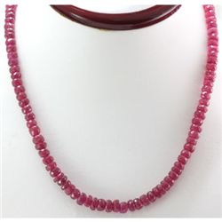 Natural Ruby Necklace 169.52ctw with brass clasp