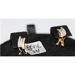 0.58 CTW 14K YELLOW GOLD DIAMOND EARRINGS