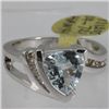 Image 1 : Genuine  1.08 ctw  Aquamarine Ring  14KT Yellow Gold