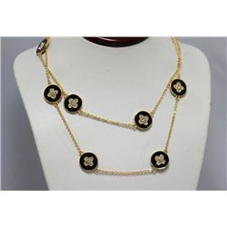 BLACK GOLD PLATED FASHION NECKLACE