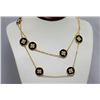 Image 1 : BLACK GOLD PLATED FASHION NECKLACE