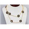 Image 2 : BLACK GOLD PLATED FASHION NECKLACE