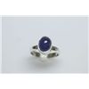 NATURAL 10.75 CTW TANZANITE OVAL CUT RING .925 STERLING