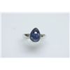 NATURAL 21.35 CTW TANZANITE PEAR CUT RING .925 STERLING