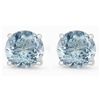 Genuine 3.20 ctw Aqua Marine Stud Earring 14k 0.96g