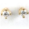 Image 1 : Genuine 0.42 ctw Diamond Stud Earring 18kt Gold-Yellow