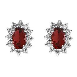 Genuine 2.38 ctw Garnet Earring 14k 2.1g