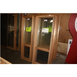 64" X 22" CEDAR FRAMED DOUBLE PANE WINDOW WITH 2" X 6" CONSTRUCTION