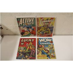 4 GOLDEN AGE CANADIAN PUBLISHED COMICS (1940'S) NOT REPRINTS, THESE ARE VERY RARE  BLACK & WHITE