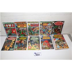 25 MARVEL SILVER/ BRONZE LARGE HORROR LOT. (1960'S-70'S) RUNS FROM: MONSTERS ON THE PROWL, SUSPENSE