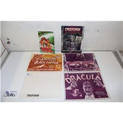 HORROR PRESSKIT & PRINTS MOVIE LOT. INCLUDES CREEPSHOW PRESSKIT WITH 8 B &W GLOSSY PHOTOS,