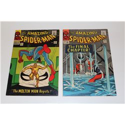 AMAZING SPIDER-MAN #33 & 35 (1966) DITKO ART. SOLID MID GRADE AVERAGE.