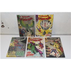 AMAZING SPIDER-MAN #48, 61, 65, 66 & 67 (1967-68) SILVER AGE RUN OF 5 DIFFERENT ISSUES. LOW TO