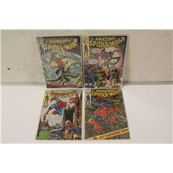 AMAZING SPIDER-MAN #71, 91, 95 & 100 (1969-70) #100 - ANNIVERSARY ISSUE. 4 ISSUES, LOW TO MID